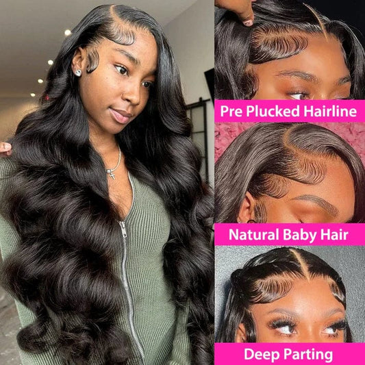 40 Inch Body Wave 13x6 HD Lace Frontal Wigs Human Hair Wig 13x4 360 Hd Lace Front Wig For Black Women Pre Plucked Brazilian Hair